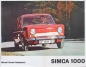 Preview: Simca 1000 Modellprogramm 1965 Automobilprospekt (9158)